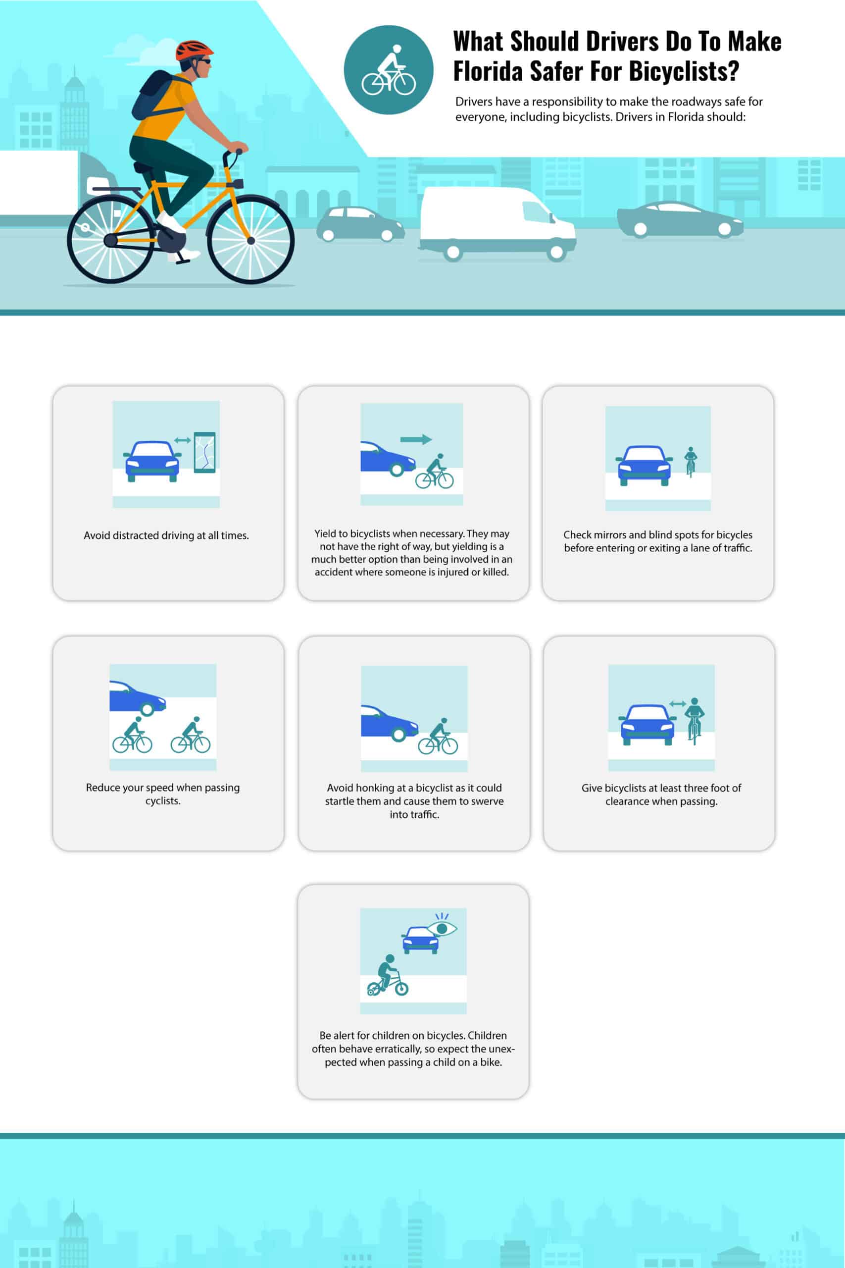 florida bicyclist safety infographic