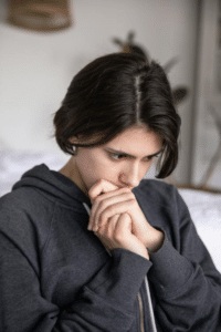 woman in distress