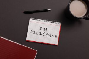 Hand writing sign Due Diligence. Business idea avoid harming other business property for an agreement
