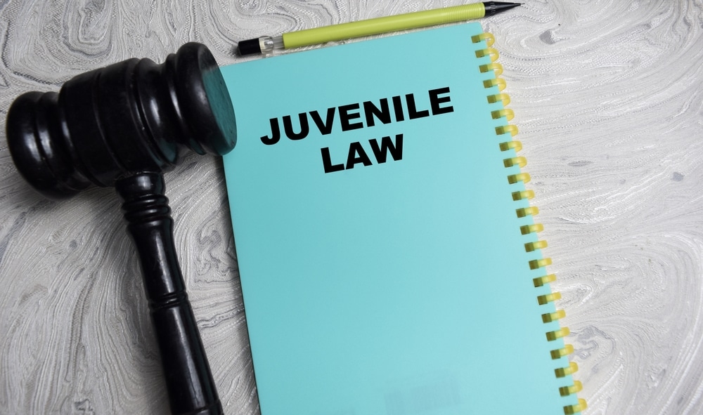 Court gavel next to a notebook titled Juvenile Law, representing Florida’s juvenile justice system.